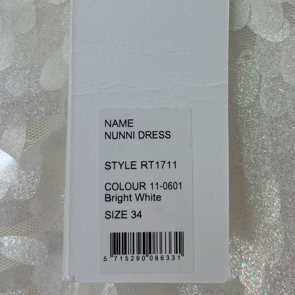 White Sequin Halter Slip Dress - Birger Christensen - Picture 7 of 7